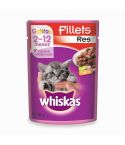 Alimento Húmedo Para Gato Whiskas Gatitos 2-12 Meses Sabor A Res x 85gr