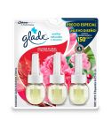 Repuesto De Ambientador Glade Aceite Natural Aroma Alegría Floral Y Frutos Rojos x 21ml x 3 Unidades