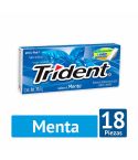 Goma De Mascar Trident Sabor A Menta Sin Azúcar x 30.6gr x 18 Unidades