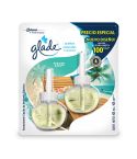 Repuesto De Ambientador Glade Aceite Natural Aroma Paraíso Azul x 21ml x 2 Unidades