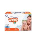 Pañales Winny Ultratrim Sec Etapa 3/G x 30 Unidades + 10 Toallitas