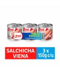Salchichas Viena De Res Zenú Lata x 150gr x 3 Unidades Precio Especial