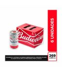 Cerveza Budweiser 269m Lata Sixpack