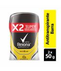 Desodorante En Barra Rexona Men V8 x 50gr x 2 Unidades Súper Descuento