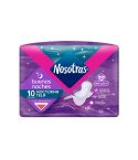 Toallas Femeninas Nosotras Buenas Noches Nocturna Invisible Tipo Tela x 10 Unidades
