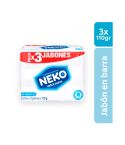 Jabón En Barra Neko Extra Suave Hipoalergénico X 110gr X 3 Unidades