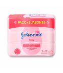 Jabón En Barra Cremoso Johnson's Baby Piel Delicada x 110gr x 3 Unidades