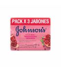 Jabón En Barra Johnson's Nutri Spa Renovadora Granada x 110gr x 3 Unidades