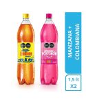 Bebida Gaseosa Manzana + Colombiana Postobón x 1500ml x 2 Unidades Precio Especial