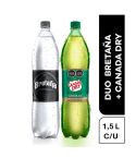 Bebida Gaseosa Bretaña + Canada Dry Postobón x 1500ml x 2 Unidades Precio Especial