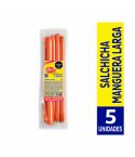 Salchicha Manguera Larga Rica x 500gr x 5 Unidades