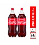 Bebida Gaseosa Coca Cola Sabor Original Pet x 2500ml x 2 Unidades