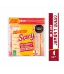 Arepas De Maíz Blanco Aresandwich Sary Rellenas Con Jamón Y Queso Sin Gluten x 500gr x 4 Unidades