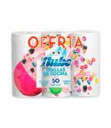 Toalla Cocina Nube 3u 50h Doble Hoja