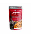 Alimento Húmedo Para Gato Chunky Delicat Trozos De Salmón x 80gr