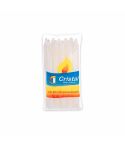 Velas Cristal Blanca Larga X 10 Unidades