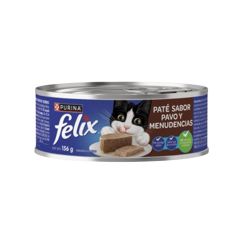 Alimento Húmedo Para Gato Felix Purina Paté Pavo Y Menudencias x 156gr