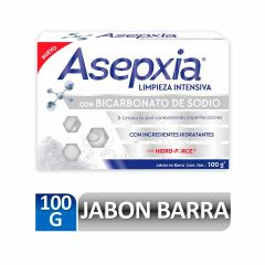 Jabón En Barra Asepxia Limpieza Intensiva Con Bicarbonato De Sodio x 100gr