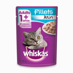Alimento Húmedo Para Gato Whiskas Adulto Mayor A 1 Año Sabor A Filetes De Atún x 85gr