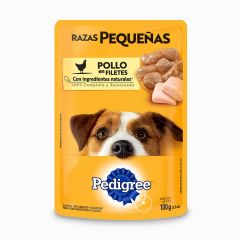 Alimento Húmedo Para Perro Pedigree Razas Pequeñas Sabor A Filetes De Pollo x 100gr