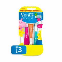 Maquina Desechable Venus Gillette Tropical x 3 Unidades