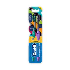 Cepillo De Dientes Oral B Clean Complete Medio Color Collection x 2 Unidades