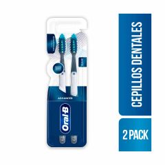 Cepillo De Dientes Oral B Advanced 7 Beneficios Cerdas Suaves x 2 Unidades