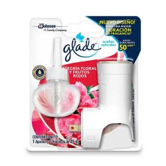 Ambientador Glade Eléctrico Aroma Alegría Floral Y Frutos Rojos Unidad + Repuesto x 21ml