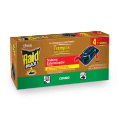 Trampas Cucarachas Raid Max 4u Sistema