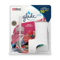 Ambientador Glade Eléctrico Aroma Mora Radiante Unidad + Repuesto x 21ml
