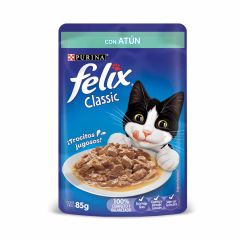 Alimento Húmedo Para Gato Felix Classic Purina Con Atún x 85gr