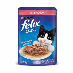 Alimento Húmedo Para Gato Felix Classic Purina Con Salmón x 85gr