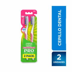 Cepillo De Dientes Pro 900 Doble Acción Duro x 2 Unidades