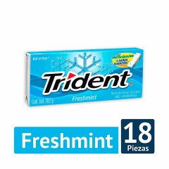 Goma De Mascar Trident Sabor A Freshmint Sin Azúcar x 30.6gr x 18 Unidades