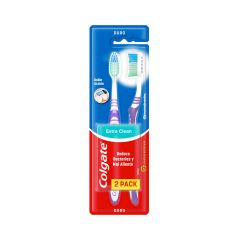 Cepillo De Dientes Colgate Extra Clean Cerdas Duras x 2 Unidades Precio Especial