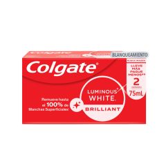 Crema Dental Colgate Luminous White x 75ml x 2 Unidades Econopack