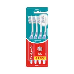 Cepillo De Dientes Colgate Súper Flexi Cerdas Suaves x 4 Unidades Empaque Familiar
