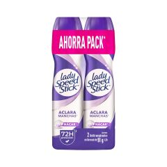 Desodorante En Aerosol Lady Speed Stick Derma Aclarado x 91gr x 2 Unidades