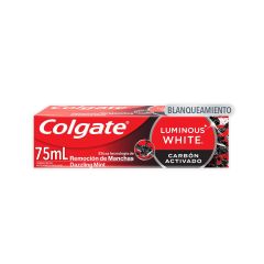 Crema Dental Colgate Luminous White Carbón Activado x 75ml