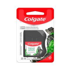 Hilo Dental Encerado Colgate Carbón Natural Extracts x 25M