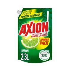 Lavaplatos Líquido Axion Arrancagrasa Aroma Limón Doypack x 2300ml