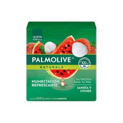 Jabón En Barra Palmolive Naturals Humectación Refrescante x 110gr x 3 Unidades