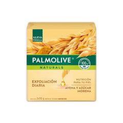 Jabón En Barra Palmolive Naturals Avena Y Azúcar Morena x 110gr x 3 Unidades