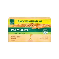 Jabón En Barra Palmolive Naturals Avena Y Azúcar Morena x 110gr x 6 Unidades Pack Familiar