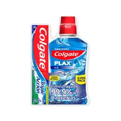 Enjuague Bucal Colgate Plax Ice x 500ml + Crema Triple Acción x 60ml