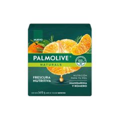 Jabón En Barra Palmolive Naturals Mandarina Y Romero x 110gr x 3 Unidades