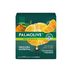 Jabón En Barra Palmolive Naturals Mandarina Y Romero x 110gr x 3 Unidades