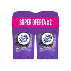 Desodorante En Barra Lady Speed Stick Carbon Absorb x 45gr x 2 Unidades