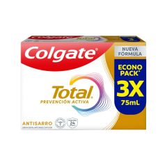 Crema Dental Colgate Total 12 Anti Sarro x 225ml x 3 Unidades Econopack