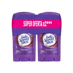 Desodorante En Barra Lady Speed Stick Invisible x 45gr x 2 Unidades Súper Oferta